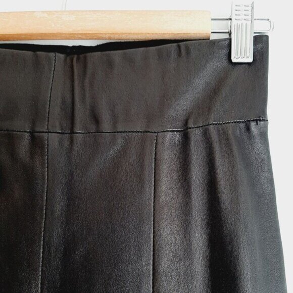 ROBERT RODRIGUEZ / Genuine Leather Legging Pull-On Pants Ankle Zip Black 2 Flaw - Picture 6 of 16